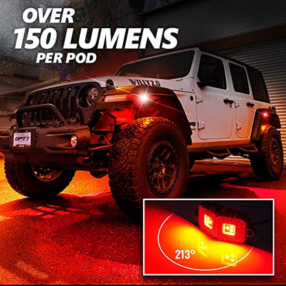 Photon 4 Pod RGB LED Aluminum Rock Lights (4 Count)