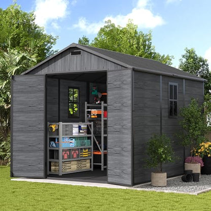 8x10 FT Outdoor Resin Storage Shed