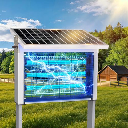 Powerful Big Solar Bug Zapper Outdoor for 10000 sq.ft with 30W Solar Panel