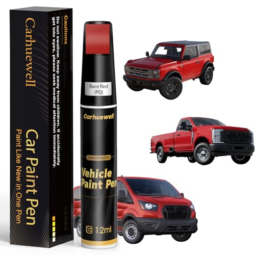 Race Red(PQ) Touch Up Paint for Ford, Car Paint Pen Scratch Repair Two-In-One Touch Up Paint, Exact Color Match for Ford Automotive Scratch Remover for Deep Scratches
