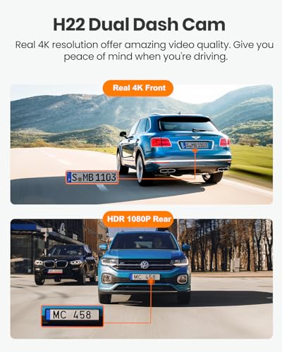 4K Dash Cam Front and Rear