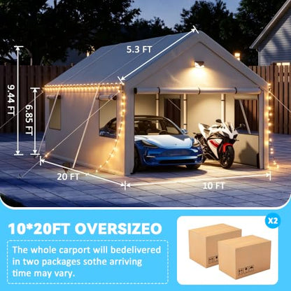 10x20 FT Heavy Duty Carport Canopy