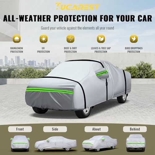 6 Layers Full Car Cover Waterproof All Weather Truck Covers