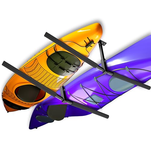 Double Ladder & Kayak Ceiling Storage Rack