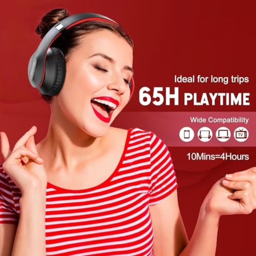 Wireless Bluetooth Headphones Over Ear V6.0 HiFi Stereo with Mic