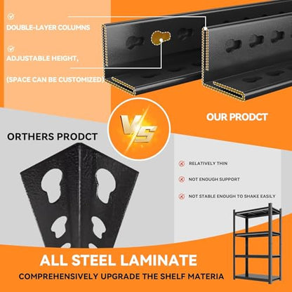 45''W Garage Shelving Heavy Duty 2000LBS Metal Storage Shelves Series (5 Count)