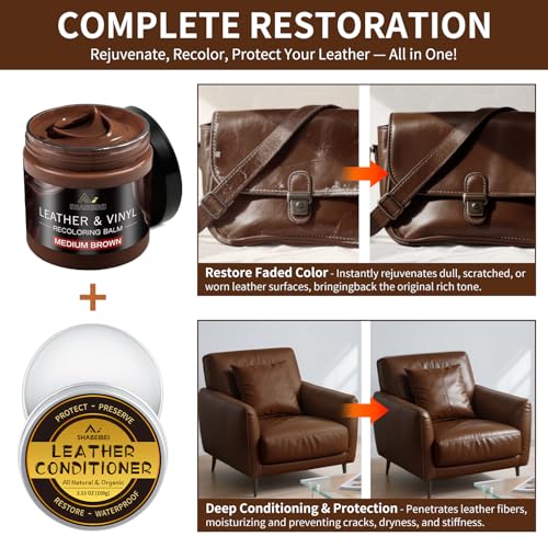 Leather Recoloring Balm with 100ml Mink Oil
