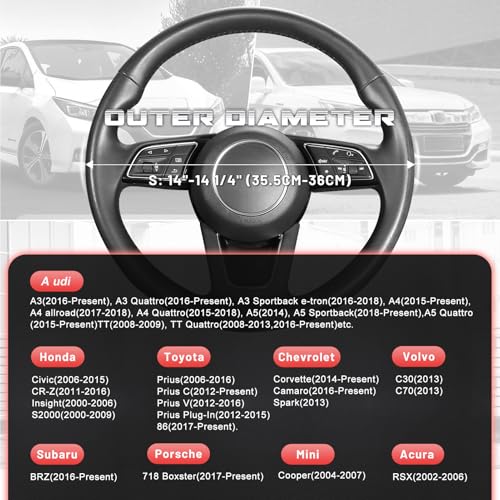 Car Steering Wheel Cover for Prius Civic Model 3