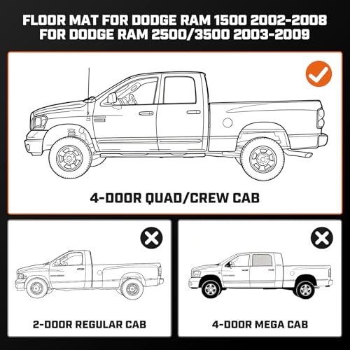 Floor mats fit for 2002