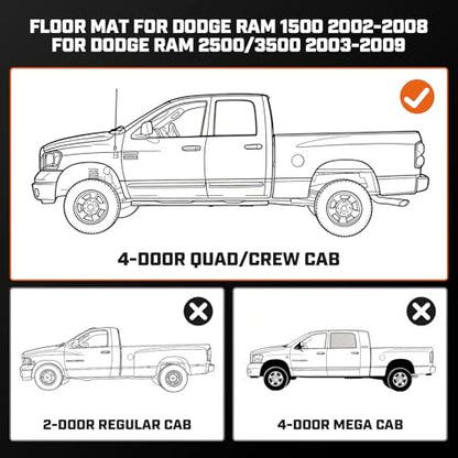 Floor mats fit for 2002
