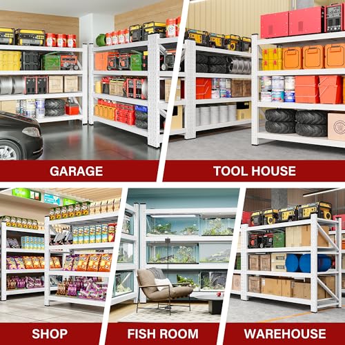 Set of 2 48" Wide Heavy Duty Garage Shelving Units