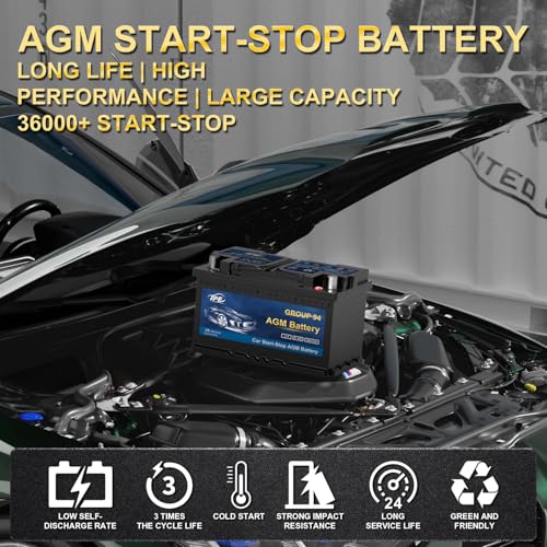 94R Car Battery AGM 12V 80Ah 900CCA