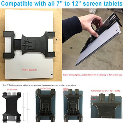 Heavy Duty Flexible 22“ Aluminum gooseneck ELD compliant car truck fleet floor seat bolt tablet mount for Apple iPad Air Pro Mini Microsoft Surface Pro