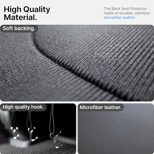 2Pcs Leather Seat Back Kick Protector for Tesla Model 3 (2 Count)