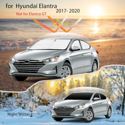 6pcs Thicken Sun Shades Custom for Hyundai Elantra Sedan 2017 (6 Count)