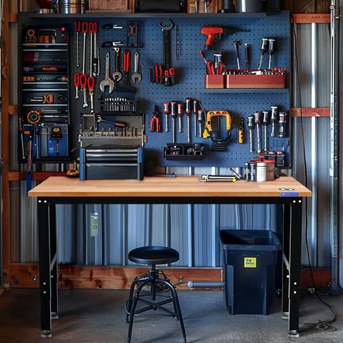 Adjustable Garage Workbench