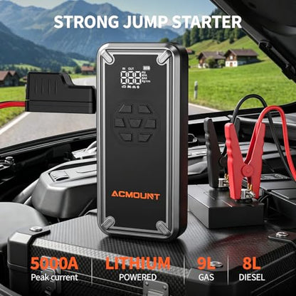 W160 5000A Jump Starter with Air Compressor 150PSI