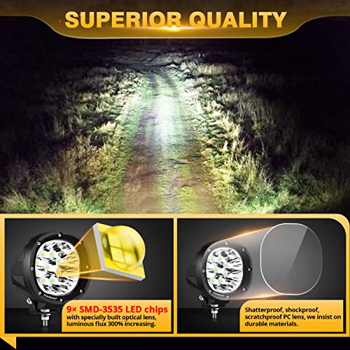 P4 Series 4 Inch 90W Round Off