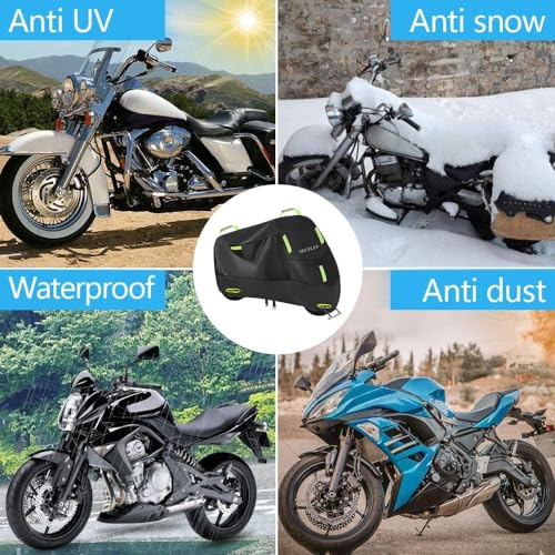 Motorcycle Cover Waterproof Outdoor for 108" Touring Cruiser