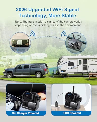 1080P Magnetic Wireless Backup Camera WiFi Hitch Camera
