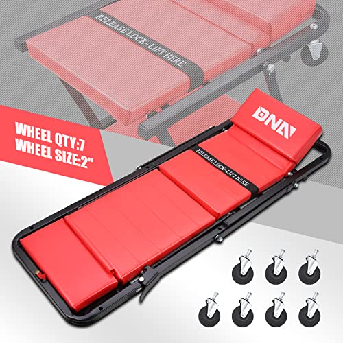 TOOLS 00192 48" 2 IN 1 Folding Rolling Garage Shop Creeper Roller Seat