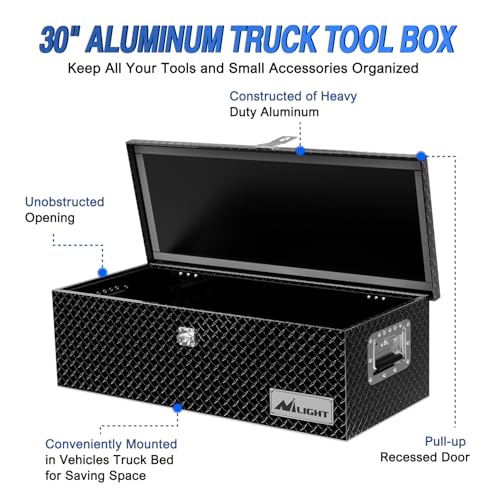 30 Inch Truck Tool Box Heavy Duty Aluminum Diamond Plate Toolboxes