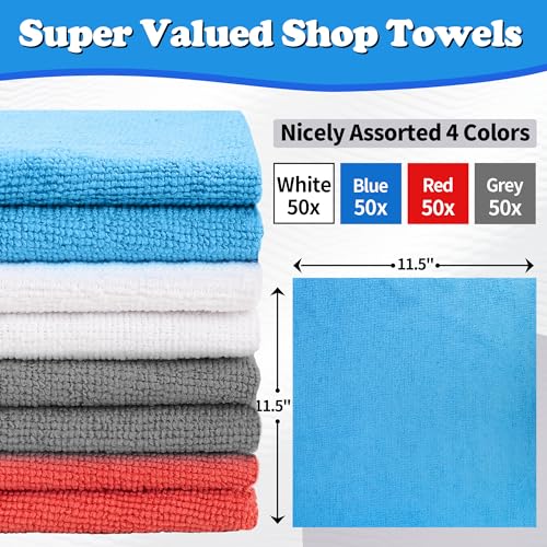 Shop Towels Microfiber Cleaning Cloth Bulk (200 Count)