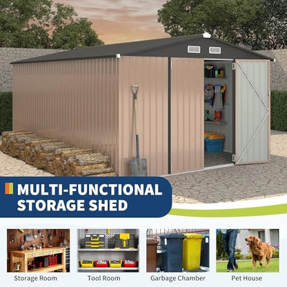 10x14 FT Metal Storage Sheds Outdoor