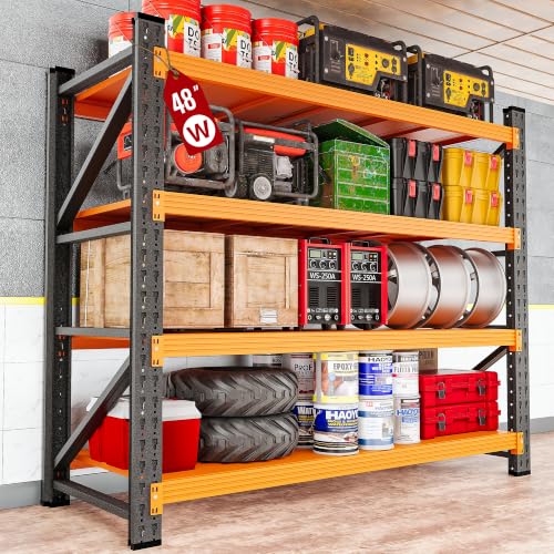 Set of 2 48" Wide Heavy Duty Garage Shelving Units