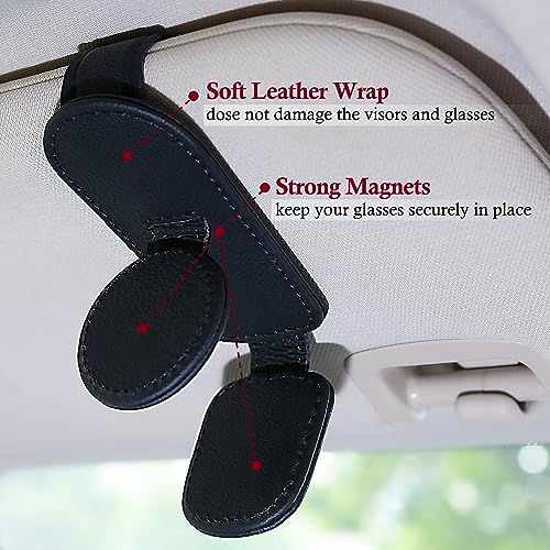 2 Pack Sunglasses Holder for Car Visor