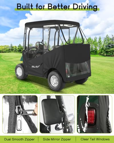 Golf Cart Enclosure 2 Passenger Rain Cover for EZGO TXT & RXV