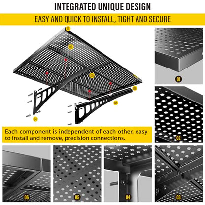 4 Pack 2x3ft Adjustable Garage Wall Shelving 1120lbs Load Capacity Heavy Duty Wall Mounted Storage Shelf Metal Floating Shelves for Garage (2 Count)