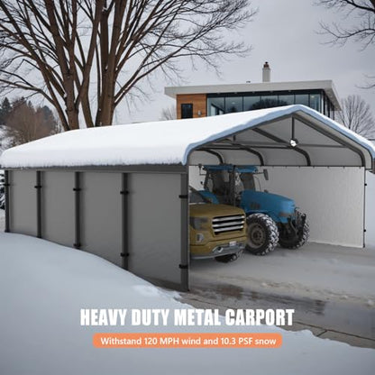 20x20 Heavy Duty Metal Carport
