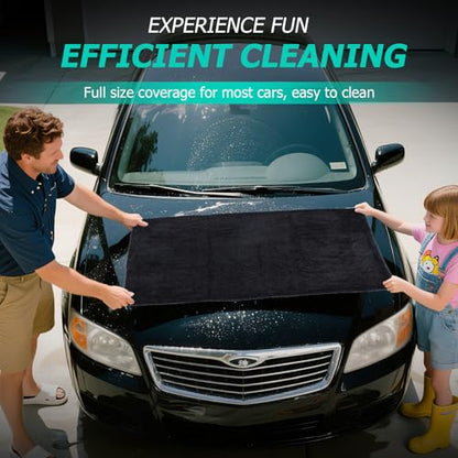 2 Pack 1300GSM Microfiber Car Drying Towel