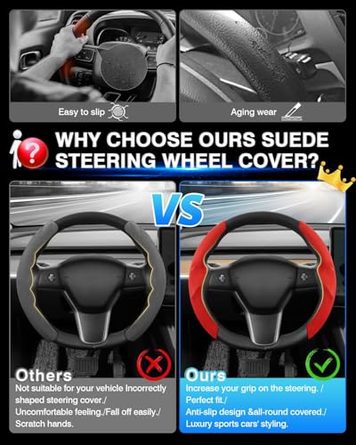Custom Fit for Tesla Steering Wheel Cover