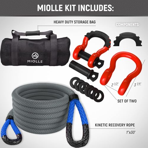 Gear Kinetic Recovery Tow Ropes for Any Recovery Situation (30 Foot)