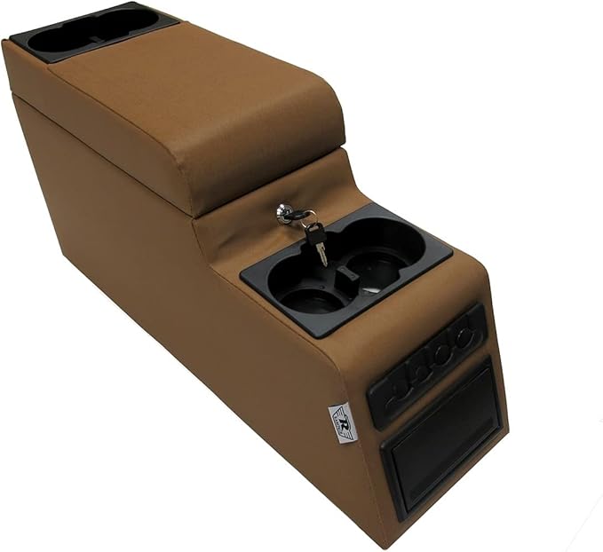 Rampage Products Locking Center Console for Jeep CJ/Wrangler YJ | Spice Denim | 31517 | Fits 1976-1983 Jeep CJ5 / 1976-1986 Jeep CJ7 / 1987-1995 Wrangler YJ