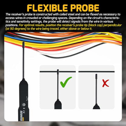 Automotive Electrical Open&Short Finder Circuit Tester Circuit Finder Detector Tone Generator Cable Wire Breaker Tracker Circuit Fault Finder DC 6