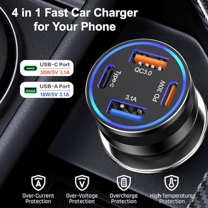 65W USB C Car Charger