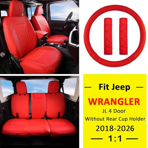 Wrangler JL Seat Covers Custom Fit for Jeep Wrangler (4 Count)