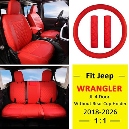 Wrangler JL Seat Covers Custom Fit for Jeep Wrangler (4 Count)