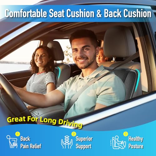Car Seat Cushion with Back Support Pillow (2 Count)