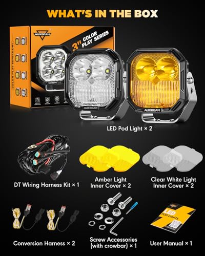 Color Play Series 3 Inch LED Pod Light Off (2 Count)