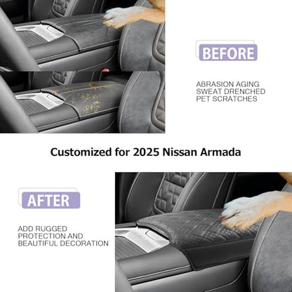 Center Console Cover Compatible with 2025 2026 Nissan Armada Accessories 2025 2026 Armada SV