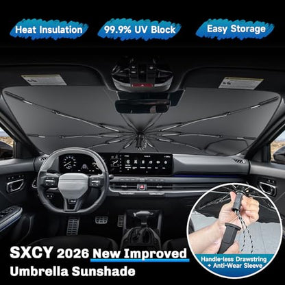 for 2025 2026 Kia K4 Windshield Umbrella Sunshade [Easier Foldable] for 2025 2026 Kia K4 Accessories 2026 K4 Sunshade Umbrella for 2026 K4 Windshield Sun Shade Umbrella