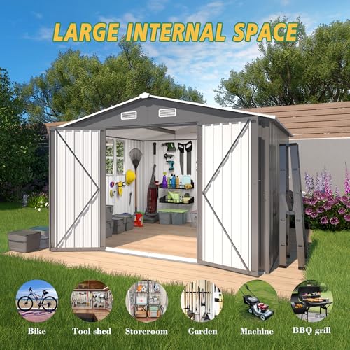 10x8x6.4FT Outdoor Storage Shed