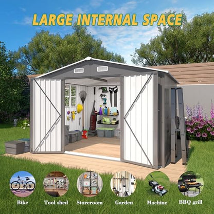 10x8x6.4FT Outdoor Storage Shed