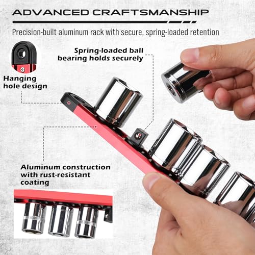 8 Piece Magnetic Socket and Wrench Organizer Set (8 Count)
