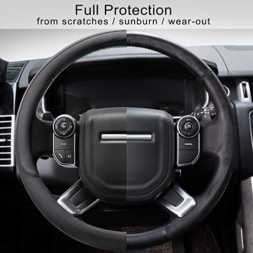 Breathable Car Steering Wheel Cover 16 inch Auto Universal Leather Wrap Non