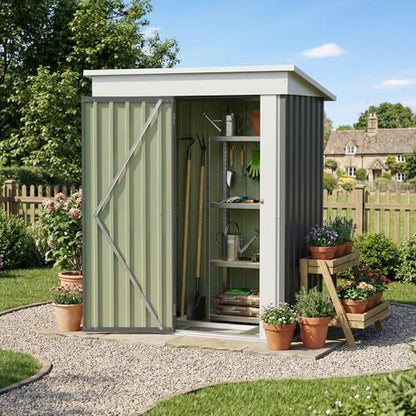 5x3 FT Outdoor Storage Shed with Floor Frame
